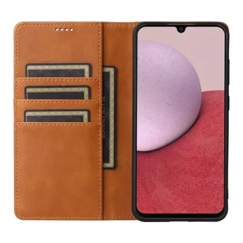 Husa Samsung Galaxy A17, Elegant Book Case, inchidere magnetica, maro