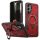 Husa Samsung Galaxy A14, Hybrid Armor MagRing, inel rotativ, rosie