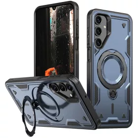   Husa Samsung Galaxy A05s, Hybrid Armor MagRing, inel rotativ, albastra