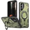 Husa Samsung Galaxy A35, Hybrid Armor MagRing, inel rotativ, verde maslina