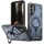 Husa Samsung Galaxy S24 FE, Hybrid Armor MagRing, inel rotativ, albastra