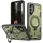 Husa Samsung Galaxy S24 FE, Hybrid Armor MagRing, inel rotativ, verde maslina