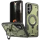 Husa Samsung Galaxy S24 FE, Hybrid Armor MagRing, inel rotativ, verde maslina