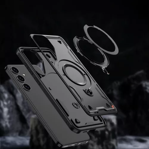 Husa Samsung Galaxy S25 Plus / S24 Plus, Hybrid Armor MagRing, inel rotativ, mov
