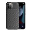 Husa Carbon Fiber pentru Apple iPhone 11 Pro Max, aspect carbon, neagra