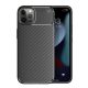 Husa Carbon Fiber pentru Apple iPhone 11 Pro Max, aspect carbon, neagra