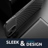 Husa Carbon Fiber pentru Apple iPhone 11 Pro Max, aspect carbon, neagra