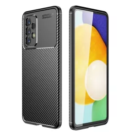   Husa Carbon Fiber pentru Samsung Galaxy A53 5G, aspect carbon, neagra