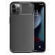 Husa Carbon Fiber pentru Apple iPhone 13 Pro, aspect carbon, neagra