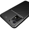 Husa Carbon Fiber pentru Samsung Galaxy A23 4G, aspect carbon, protectie camere, neagra