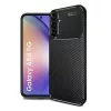 Husa Carbon Fiber pentru Samsung Galaxy A54 5G, aspect carbon, neagra