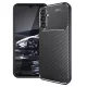 Husa Carbon Fiber pentru Samsung Galaxy A14, aspect carbon, neagra