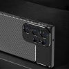 Husa Samsung Galaxy S23 Ultra, Carbon Fiber, textura cu aspect carbon, neagra