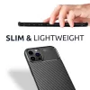 Husa Carbon Fiber pentru Apple iPhone 16 Pro Max, aspect carbon, neagra