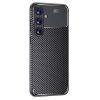 Husa Carbon Fiber pentru Samsung Galaxy S25 Plus, aspect carbon, neagra