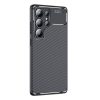 Husa Samsung Galaxy S25 Ultra, Carbon Fiber, aspect carbon, neagra