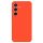 Husa Samsung Galaxy A26, Luxury Silicone, protectie camera, catifea in interior, portocaliu neon