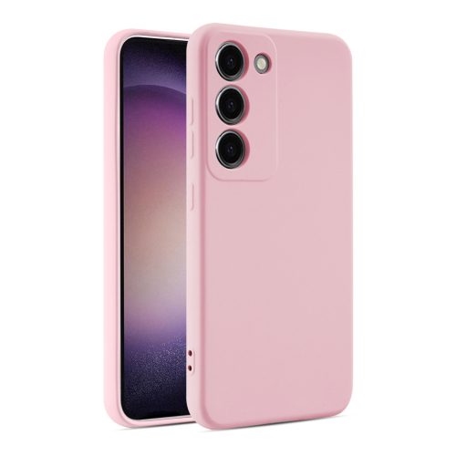 Husa Samsung Galaxy A26, Luxury Silicone, protectie camera, catifea in interior, roz pal