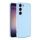 Husa Samsung Galaxy A36, Luxury Silicone, protectie camera, catifea in interior, albastru deschis