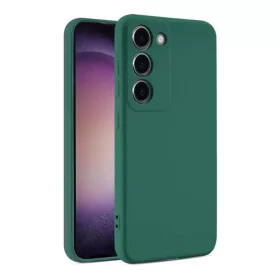   Husa Samsung Galaxy S25 Plus, Luxury Silicone, protectie camera, catifea in interior, verde