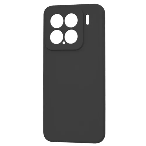 Husa protectie Xiaomi 15, Luxury Silicone, protectie camera, catifea in interior, neagra