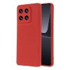 Husa protectie Xiaomi 15, Luxury Silicone, protectie camera, catifea in interior, rosie