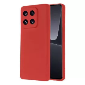   Husa protectie Xiaomi 15, Luxury Silicone, protectie camera, catifea in interior, rosie