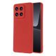 Husa protectie Xiaomi 15, Luxury Silicone, protectie camera, catifea in interior, rosie