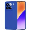 Husa protectie Xiaomi 15, Luxury Silicone, protectie camera, catifea in interior, navy blue