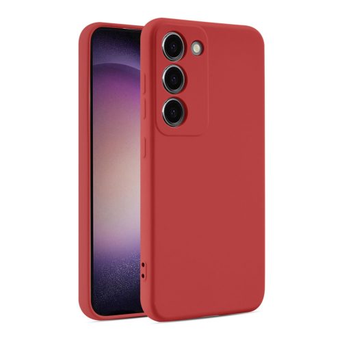 Husa Samsung Galaxy A16 5G, Luxury Silicone, protectie camera, catifea in interior, rosie