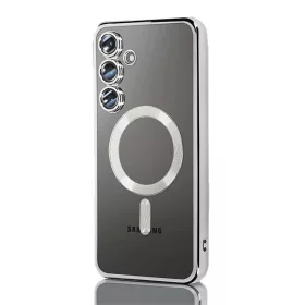   Husa Samsung Galaxy A16, Electroplating Magsafe TPU, protectie camera, argintie