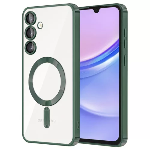 Husa Samsung Galaxy A36, Electroplating Magsafe TPU, protectie camera, verde
