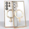 Husa Samsung Galaxy S25 Ultra, Electroplating Magsafe TPU, protectie camera, margini rosii