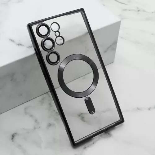 Husa Samsung Galaxy S25 Ultra, Electroplating Magsafe TPU, protectie camera, margini aurii