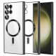 Husa Samsung Galaxy S25 Ultra, Electroplating Magsafe TPU, protectie camera, margini negre