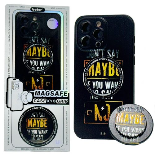 Husa Apple iPhone 14, Boter Magsafe + MagPopsocket, Maybe You Want to Say