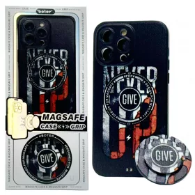   Husa Apple iPhone 14, Boter Magsafe + MagPopsocket, Never Give Up