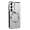 Husa Apple iPhone 17, Electroplating Bling Magsafe, protectie camera, argintie