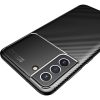 Husa Carbon Fiber pentru Samsung Galaxy S21 FE, aspect carbon, neagra