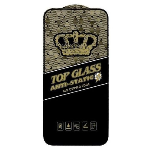 Folie sticla Samsung Galaxy A21s, Full Glue Top Glass Anti-static, margini negre