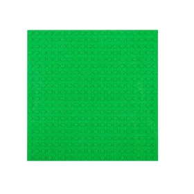 Placa suport piese tip LEGO, plastic, 16 x 16 cm, verde