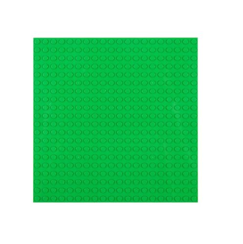 Placa suport piese tip LEGO, plastic, 16 x 16 cm, verde