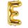 Balon din folie metalizata, 35 cm, auriu, litera E