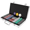 Set Poker Profesional 300 jetoane Poker Chips în servietă din aluminiu