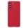 Husa Samsung Galaxy S21 FE, Luxury Silicone, catifea in interior, protectie camere, rosie