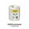 Etichete termice autoadezive la rola, 50 x 25 mm,  imprimate cu textul tau, 1000 etichete