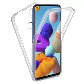   Husa protectie Samsung Galaxy A03s (fata + spate) Fully PC & PET 360°, transparenta