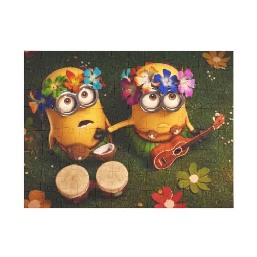 Puzzle 80 piese, 20 x 15 cm, personaje Minions, model 3