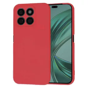   Husa protectie Honor X8b, Luxury Silicone, catifea in interior, protectie camere, rosie