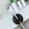 Set 4 organizatoare cabluri, negre